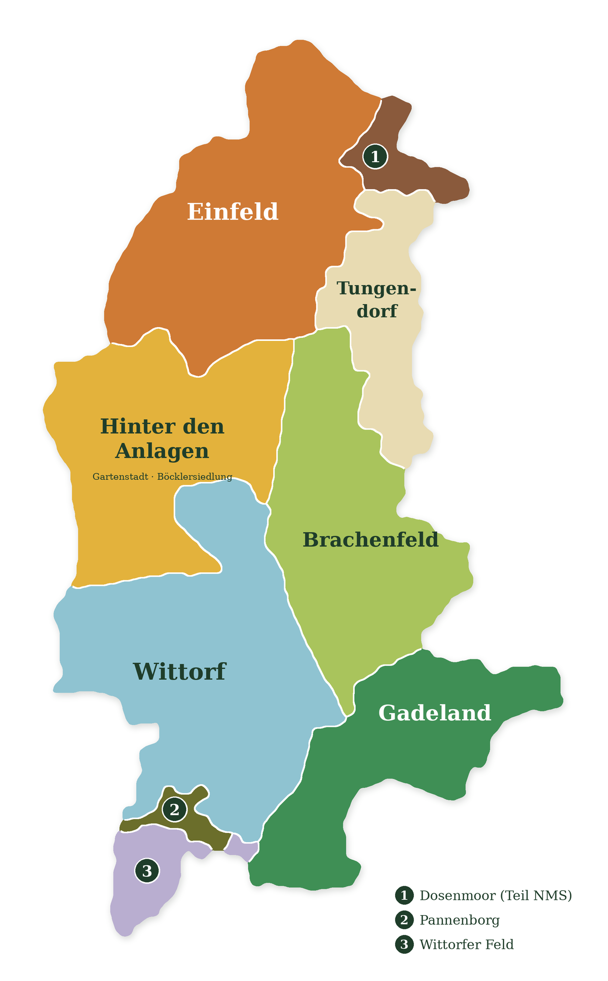 Revierkarte KJS Neumünster (Pannenborg) Karte der Reviere der Kreisjägerschaft Neumünster